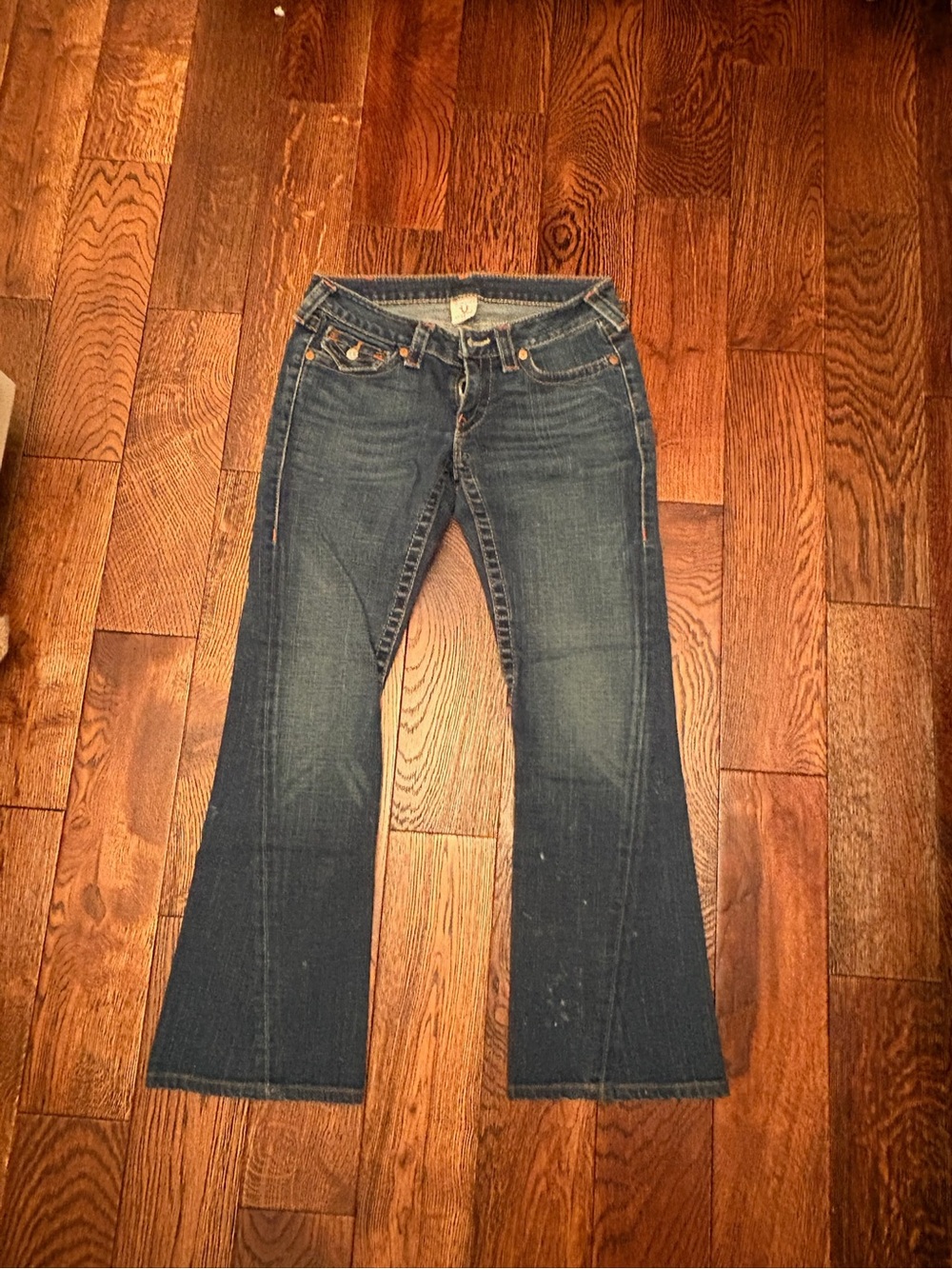True Religion Joey 10-503 Low Rise Flare Jeans Size 27 Y2K Made in USA